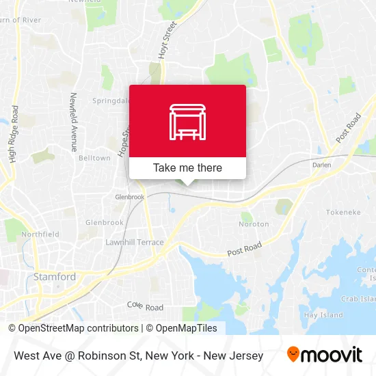 West Ave @ Robinson St map