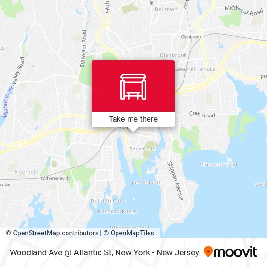 Woodland Ave @ Atlantic St map