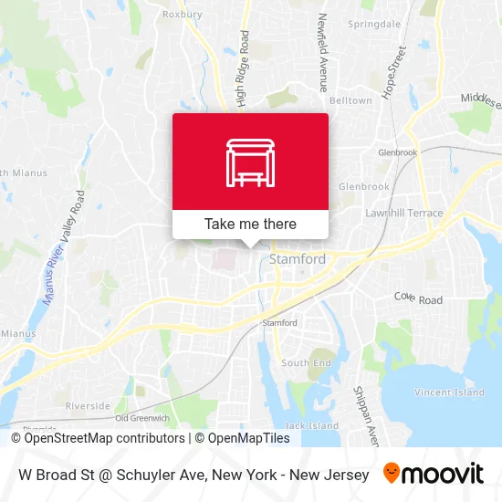 W Broad St @ Schuyler Ave map