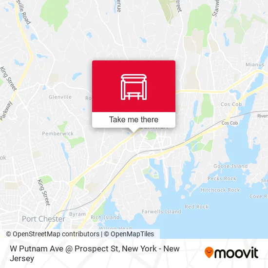 W Putnam Ave @ Prospect St map