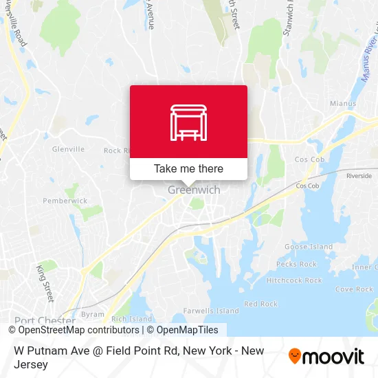 W Putnam Ave @ Field Point Rd map