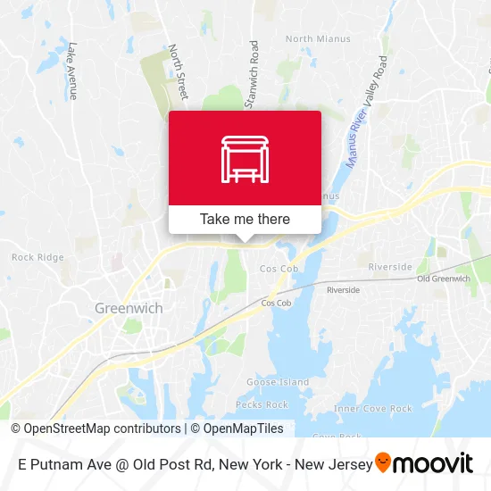 E Putnam Ave @ Old Post Rd map