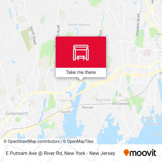 E Putnam Ave @ River Rd map