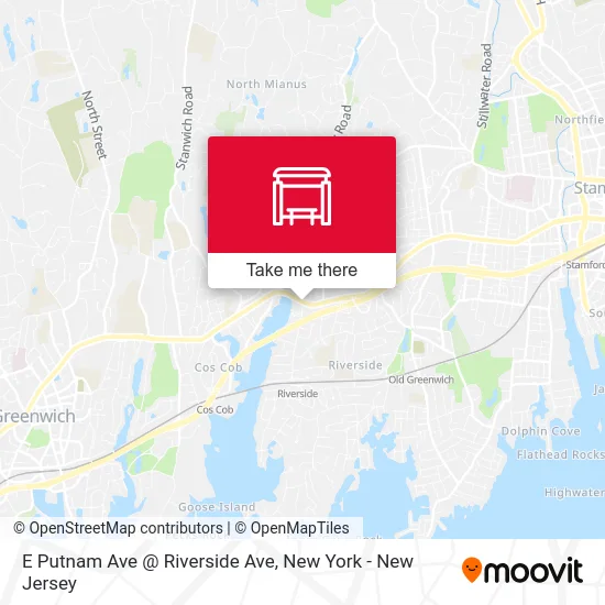 E Putnam Ave @ Riverside Ave map