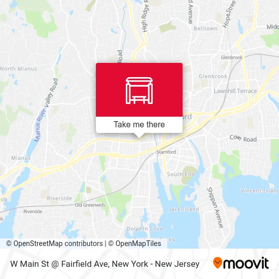 W Main St @ Fairfield Ave map