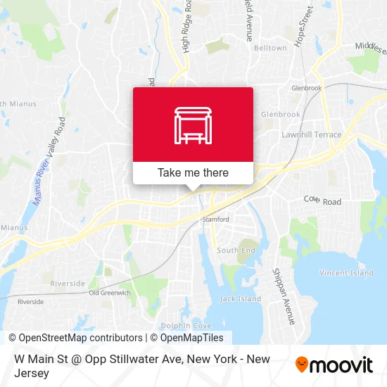 W Main St @ Opp Stillwater Ave map