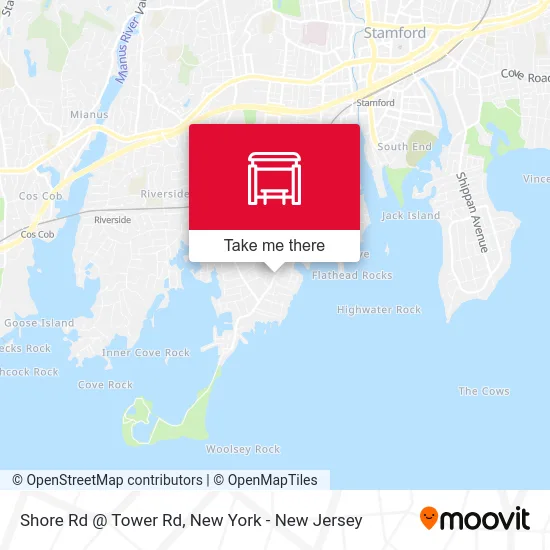 Shore Rd @ Tower Rd map