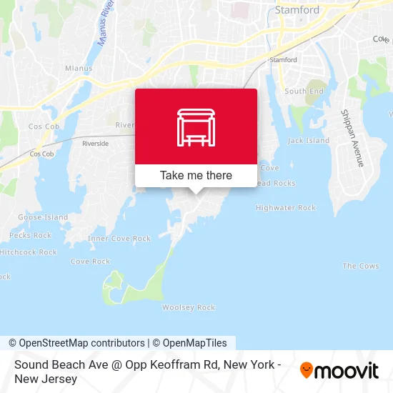 Sound Beach Ave @ Opp Keoffram Rd map