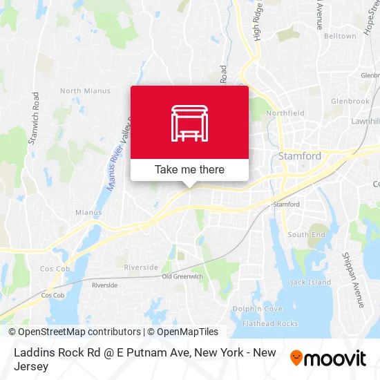 Mapa de Laddins Rock Rd @ E Putnam Ave