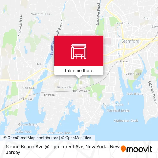 Sound Beach Ave @ Opp Forest Ave map