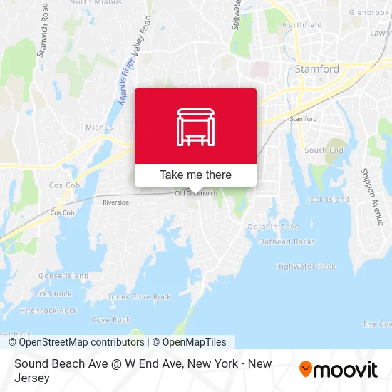 Sound Beach Ave @ W End Ave map