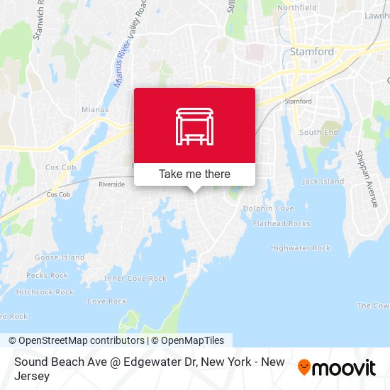 Mapa de Sound Beach Ave @ Edgewater Dr