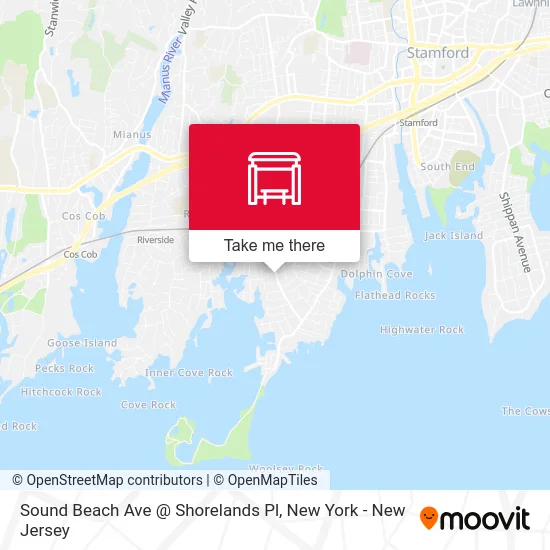 Sound Beach Ave @ Shorelands Pl map