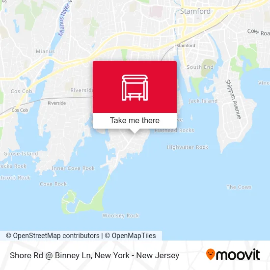 Shore Rd @ Binney Ln map