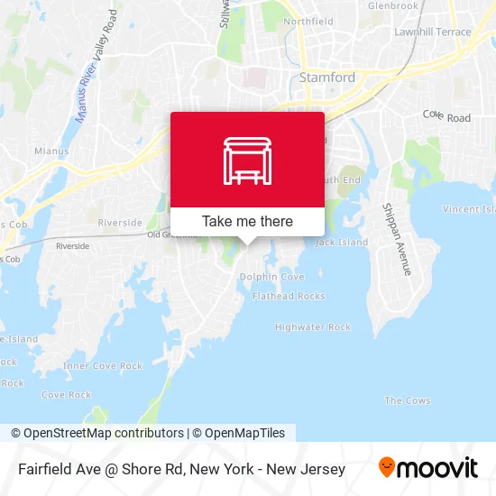 Fairfield Ave @ Shore Rd map