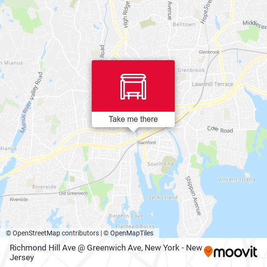 Richmond Hill Ave @ Greenwich Ave map