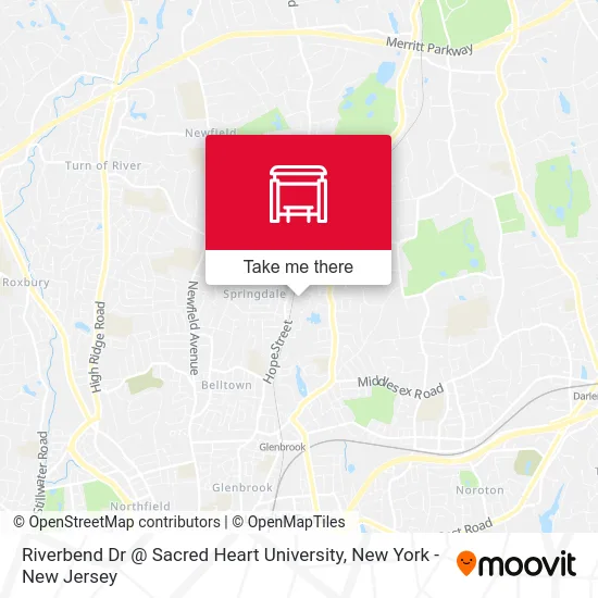 Riverbend Dr @ Sacred Heart University map