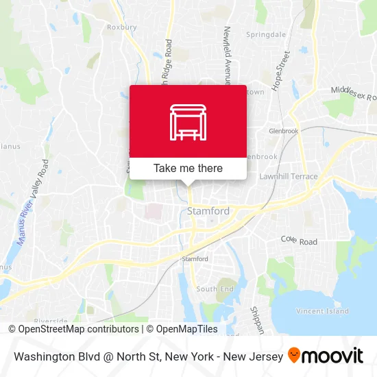 Washington Blvd @ North St map