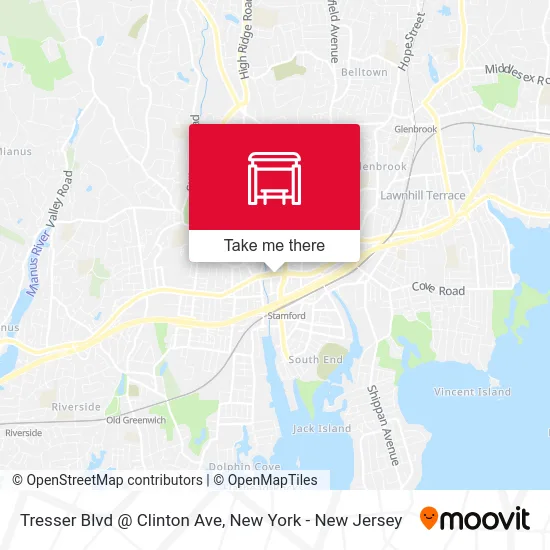 Tresser Blvd @ Clinton Ave map