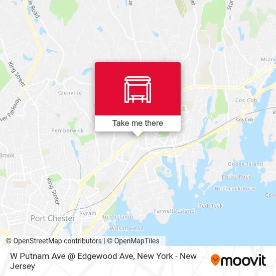 W Putnam Ave @ Edgewood Ave map