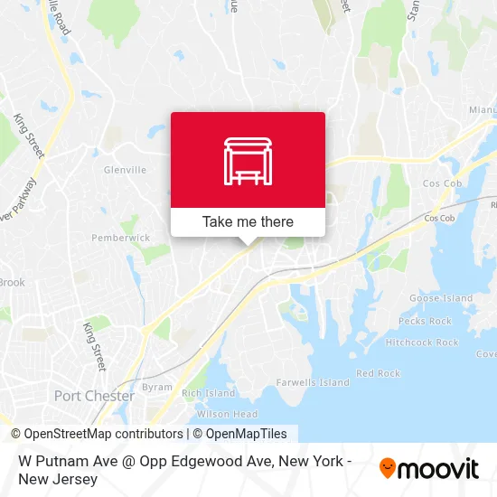 W Putnam Ave @ Opp Edgewood Ave map