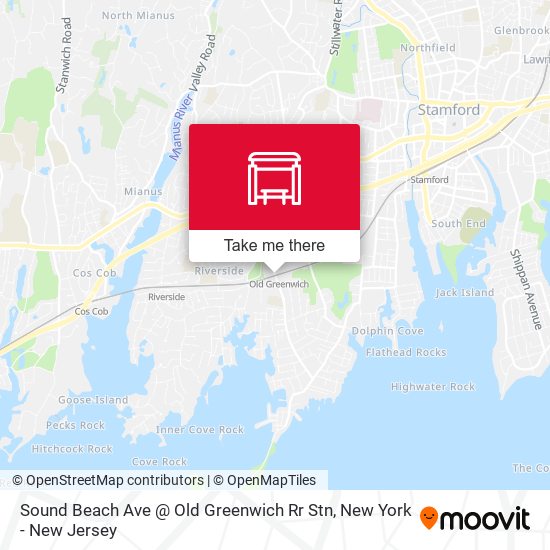 Mapa de Sound Beach Ave @ Old Greenwich Rr Stn