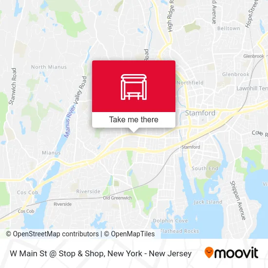 W Main St @ Stop & Shop map