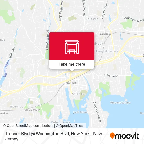 Mapa de Tresser Blvd @ Washington Blvd