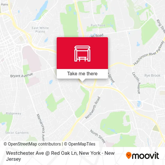 Westchester Ave @ Red Oak Ln map