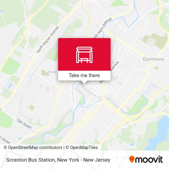 Mapa de Scranton Bus Station