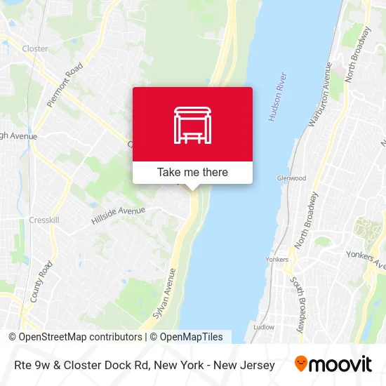Rte 9w & Closter Dock Rd map