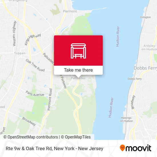 Rte 9w & Oak Tree Rd map