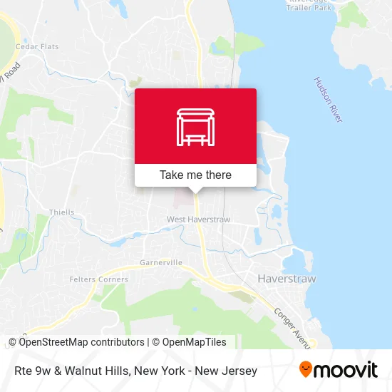 Rte 9w & Walnut Hills map