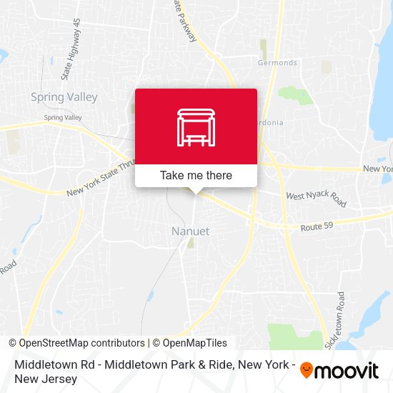 Middletown Rd - Middletown Park & Ride map
