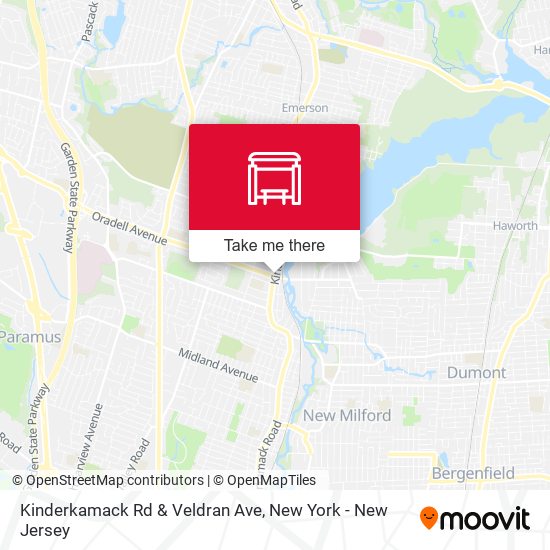 Mapa de Kinderkamack Rd & Veldran Ave