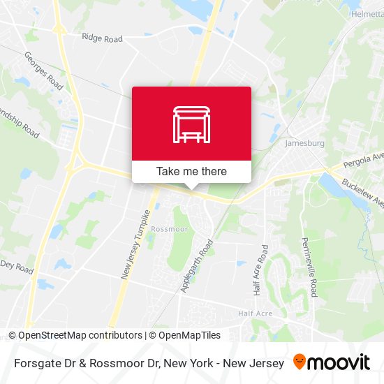 Forsgate Dr & Rossmoor Dr map