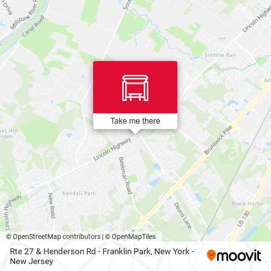 Rte 27 & Henderson Rd - Franklin Park map