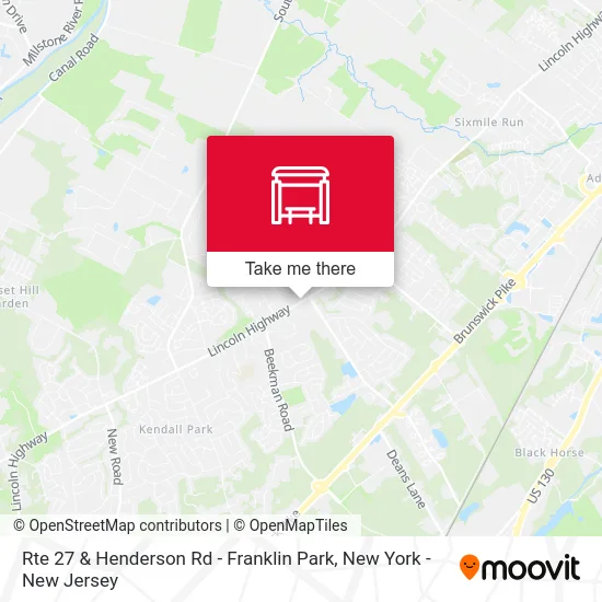 Rte 27 & Henderson Rd - Franklin Park map