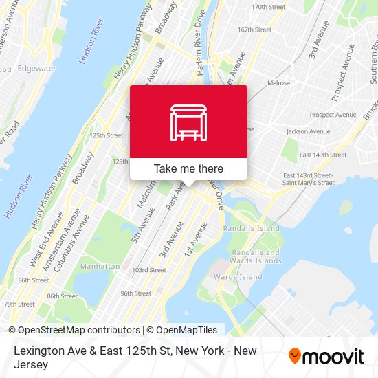 Mapa de Lexington Ave & East 125th St