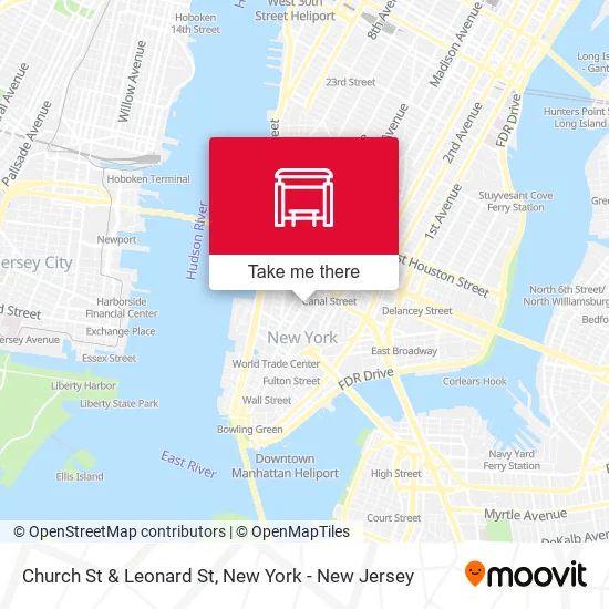 Church St & Leonard St map