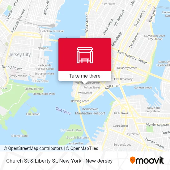 Church St & Liberty St map