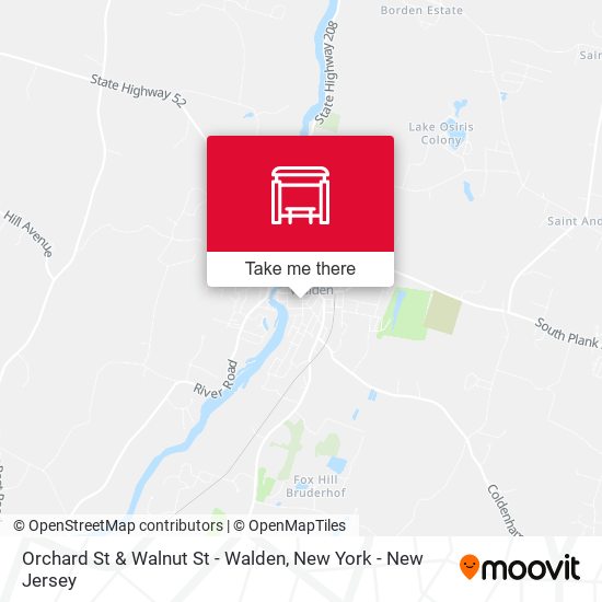 Orchard St & Walnut St - Walden map