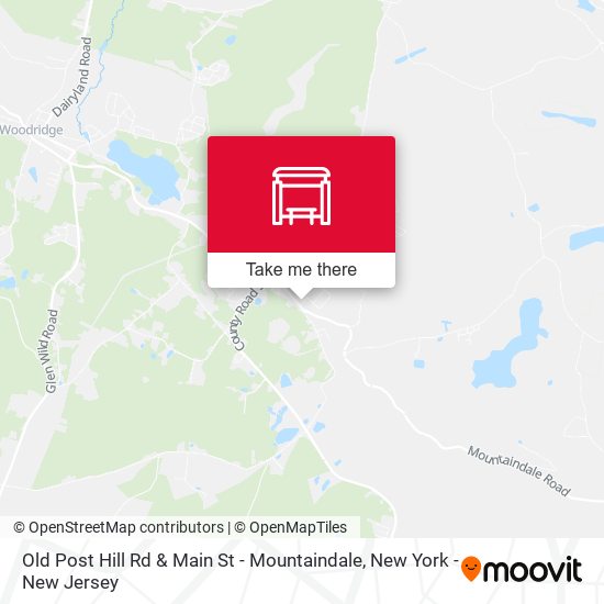 Mapa de Old Post Hill Rd & Main St - Mountaindale