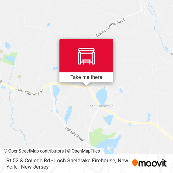 Rt 52 & College Rd - Loch Sheldrake Firehouse map
