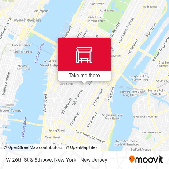 W 26th St & 5th Ave map