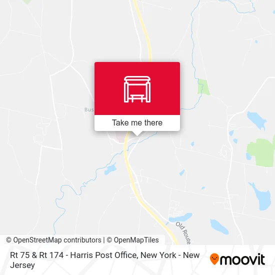 Rt 75 & Rt 174 - Harris Post Office map