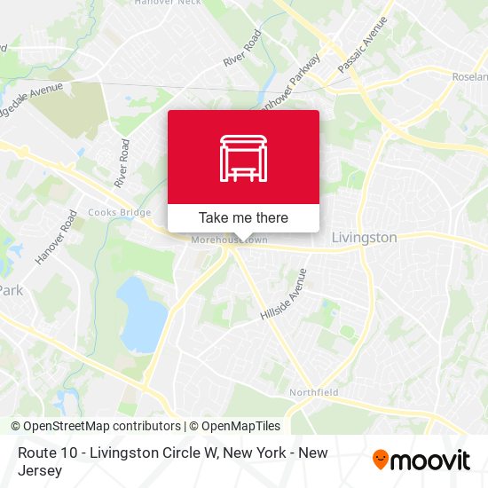Mapa de Route 10 - Livingston Circle W