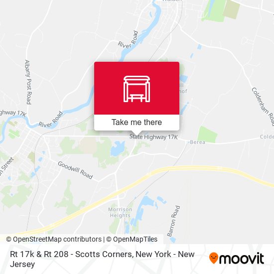 Rt 17k & Rt 208 - Scotts Corners map