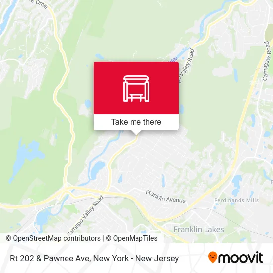 Rt 202 & Pawnee Ave map