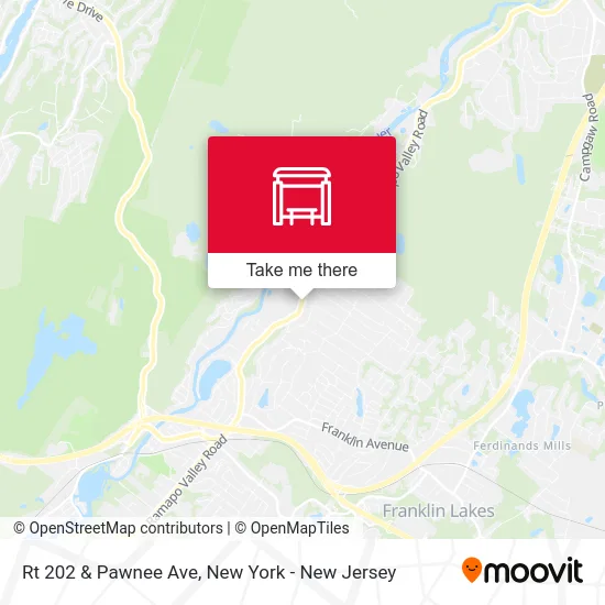 Rt 202 & Pawnee Ave map